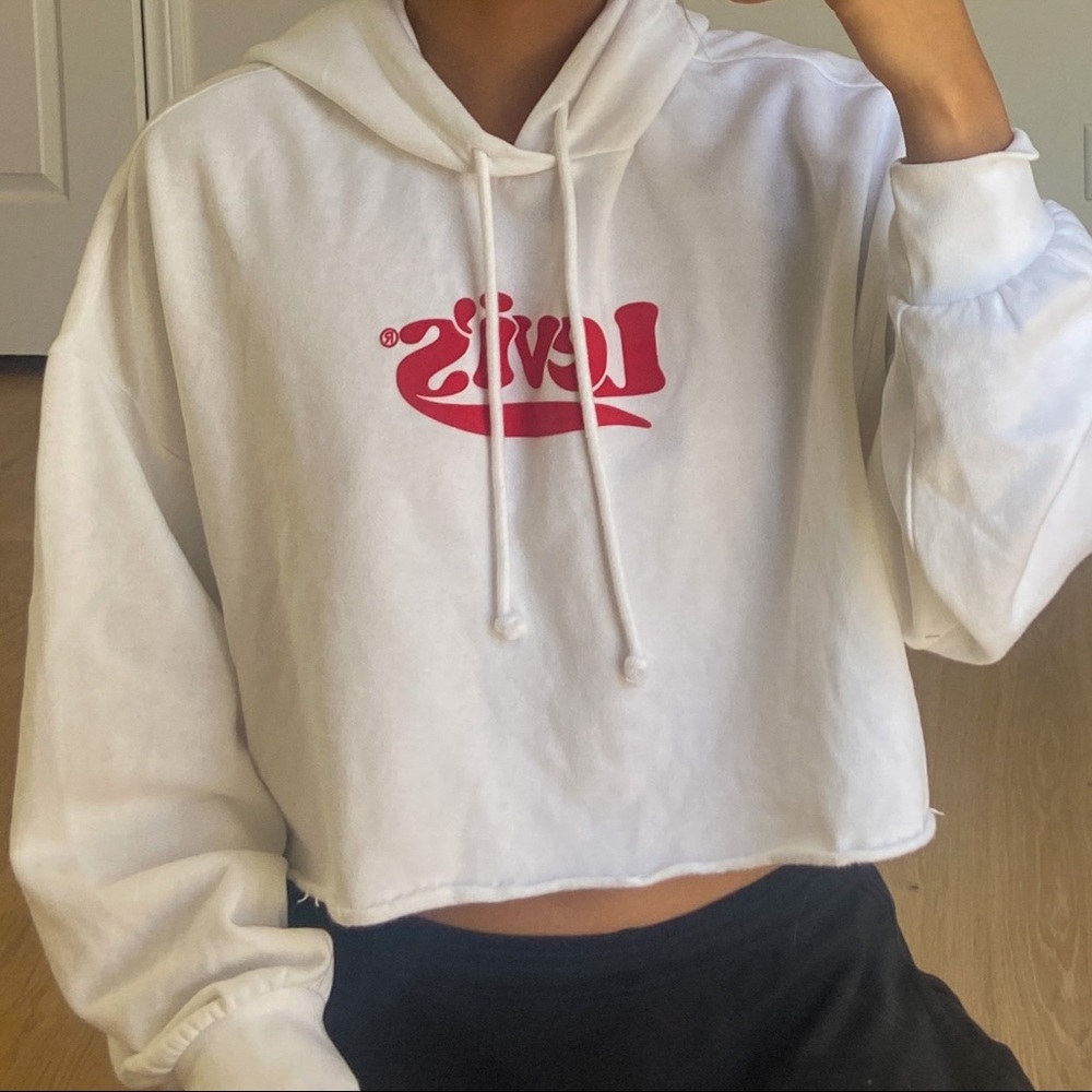 NWT Levi's Graphic Cropped Hoodie Sweatshirt